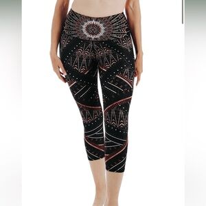 New Yoga Democracy Humble Warrior Printed Yoga Crops Leggings‎ Pants